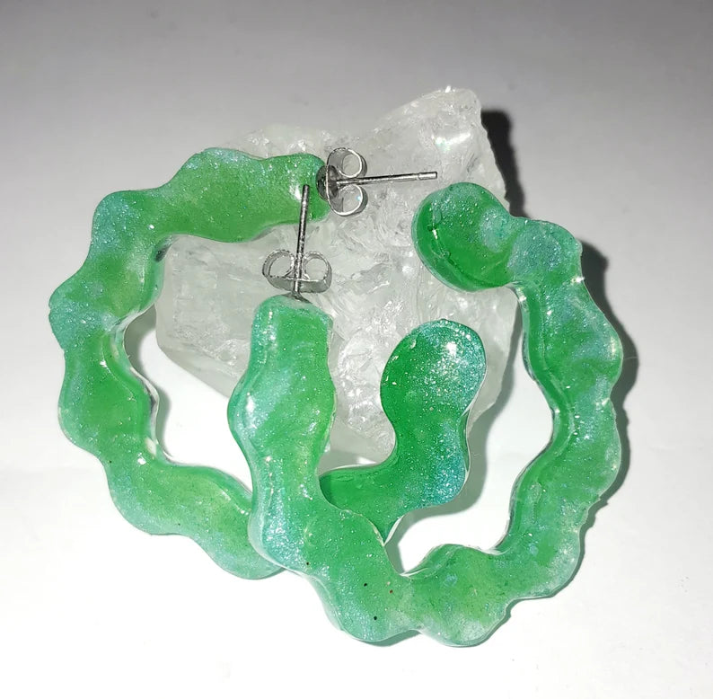 Boucles d'oreilles créoles ondulées