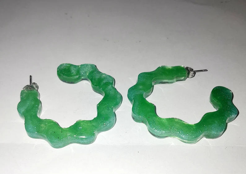 Boucles d'oreilles créoles ondulées