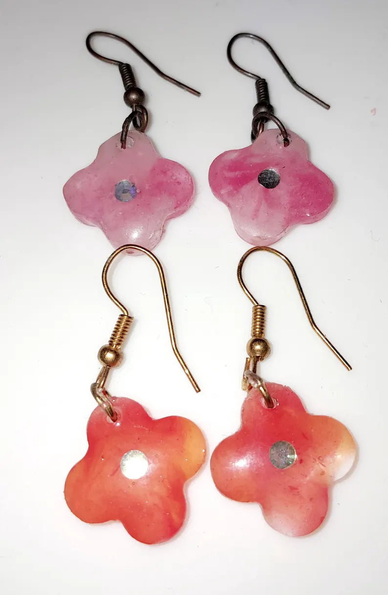 Boucles d'oreilles florales