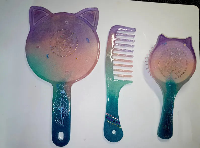 Kit beauté (miroir+ peigne)