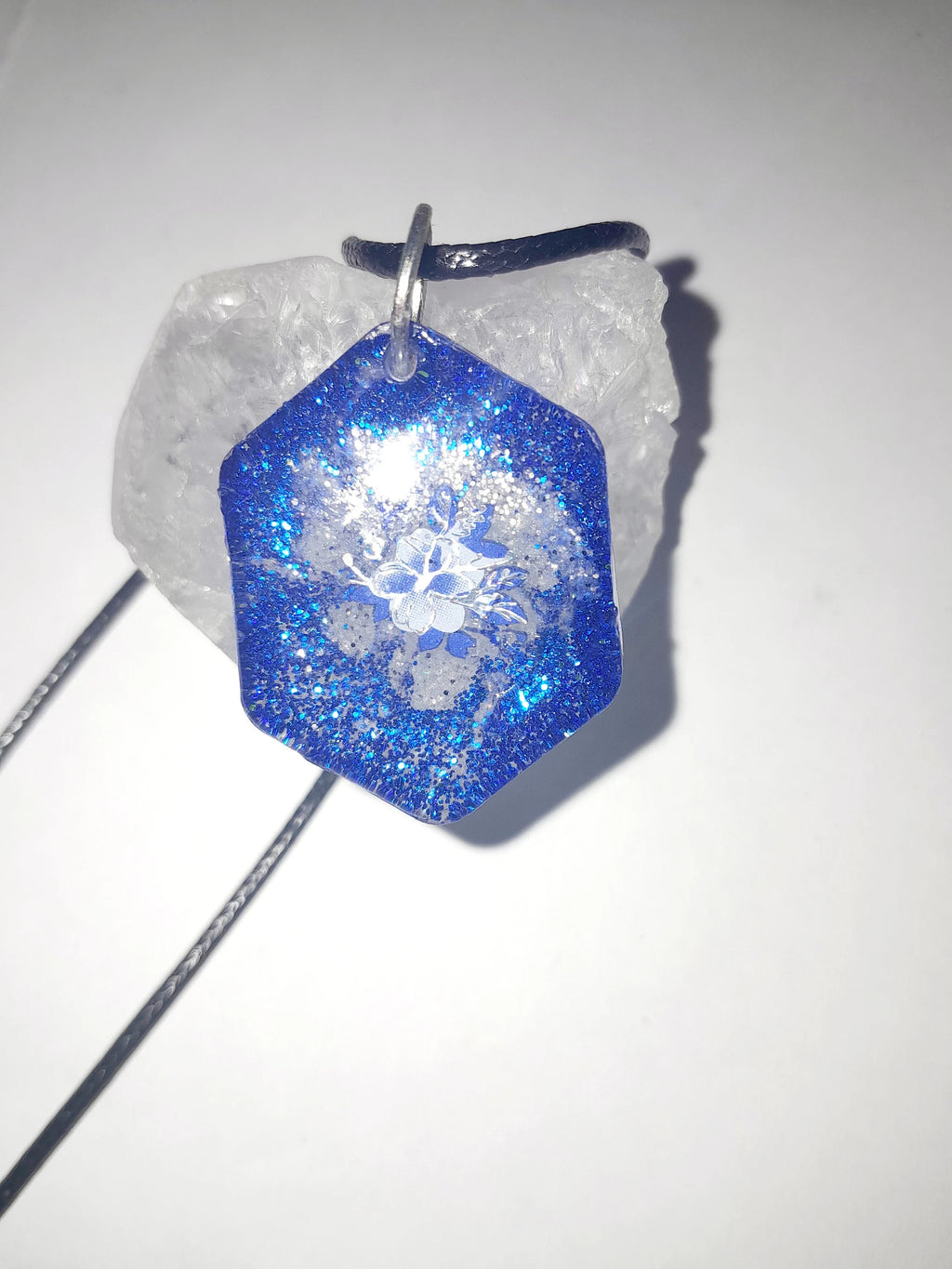Parure florale ( Boucles d'oreilles + pendentif)